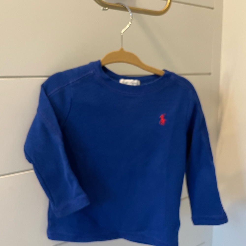 Ralph Lauren Royal Blue Kids Long Sleeve Tee